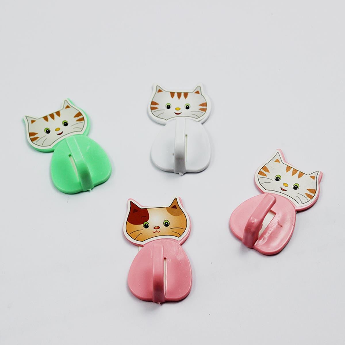 12 Pcs Cat Kitty Wall Hooks – Metallic Wall Hooks for Keys, Kitchen, Bathroom, and Home Organization (Random Colors) buy online in Pakistan