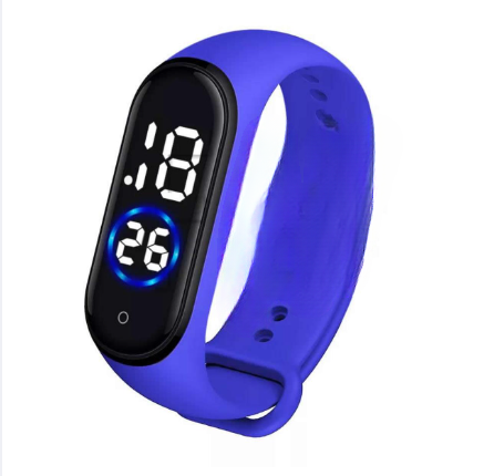 Latest M4 LED Watch Digital Sports Bracelet for Boys & Girls – Waterproof Touch Display – Random Band Color (Withou...