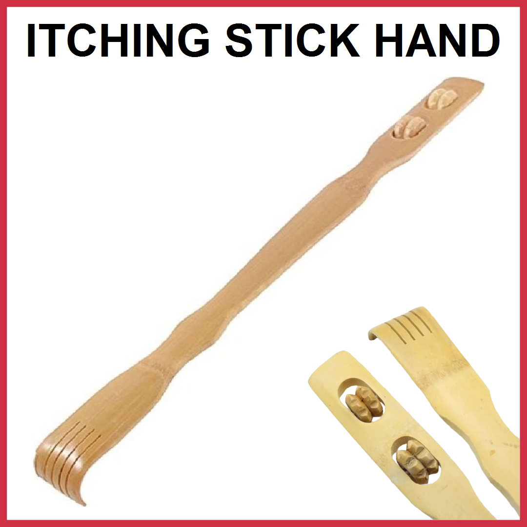 2 Pcs Wooden Back Scratcher & Massage Stick – Long Handle Backscratching Sticks with Roller for Itch Relief & Body Relaxation buy online in Pakistan
