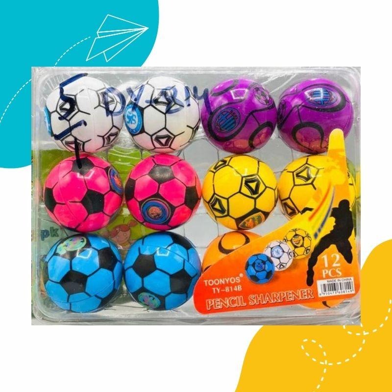 Football Shape Pencil Sharpener Set – Pack of 12 | Fun & Durable Stationery for Kids, Students, and Office Use | Com...