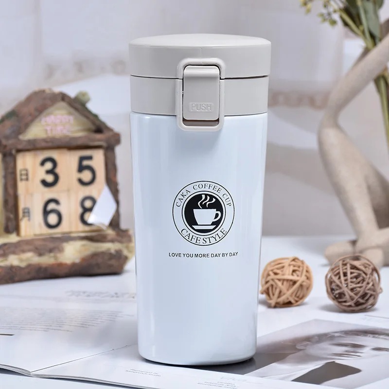 Hot & Cold Stainless Steel Vacuum Flask – 380ml | Double Wall Insulated Water Bottle | Leakproof Coffee & Tea Th...