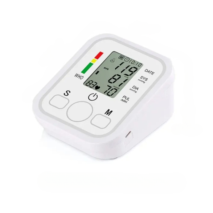 Digital Blood Pressure Monitor – Fully Automatic Upper Arm BP Machine with Heart Rate Detection, Accurate Readings, Easy-to-Use Home Health Device (Without Cell) buy online in Pakistan