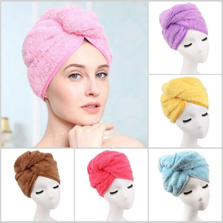 Towel Bath Towels - Dry Hair Cap Super Absorbent Quick-Drying Shower Towel (Random Color) buy online in Pakistan