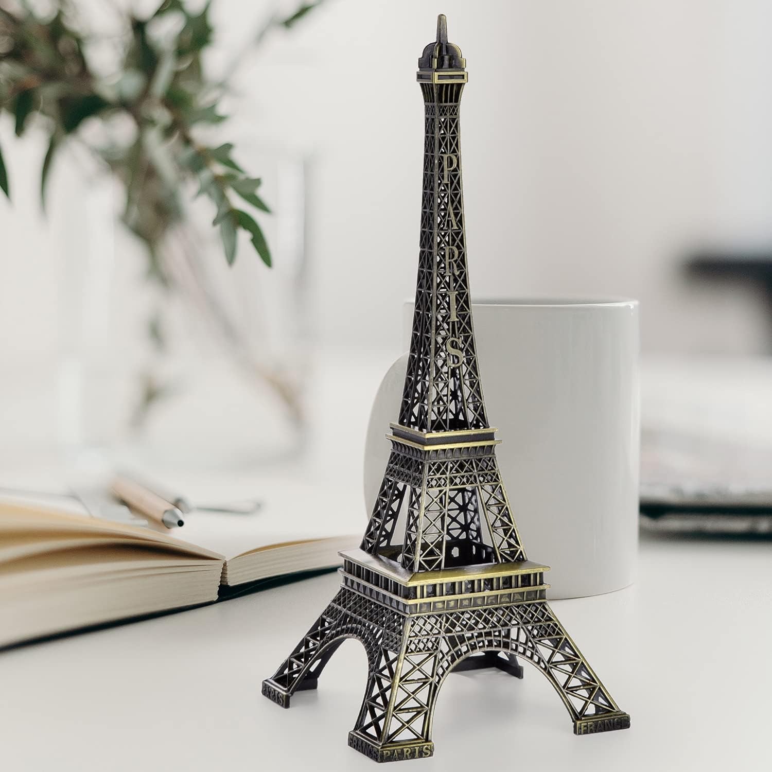 7-Inch Eiffel Tower Statue Home Decor | Bronze Alloy Metal Paris Landmark Model for Desk, Shelf & Gift buy online in Pakistan