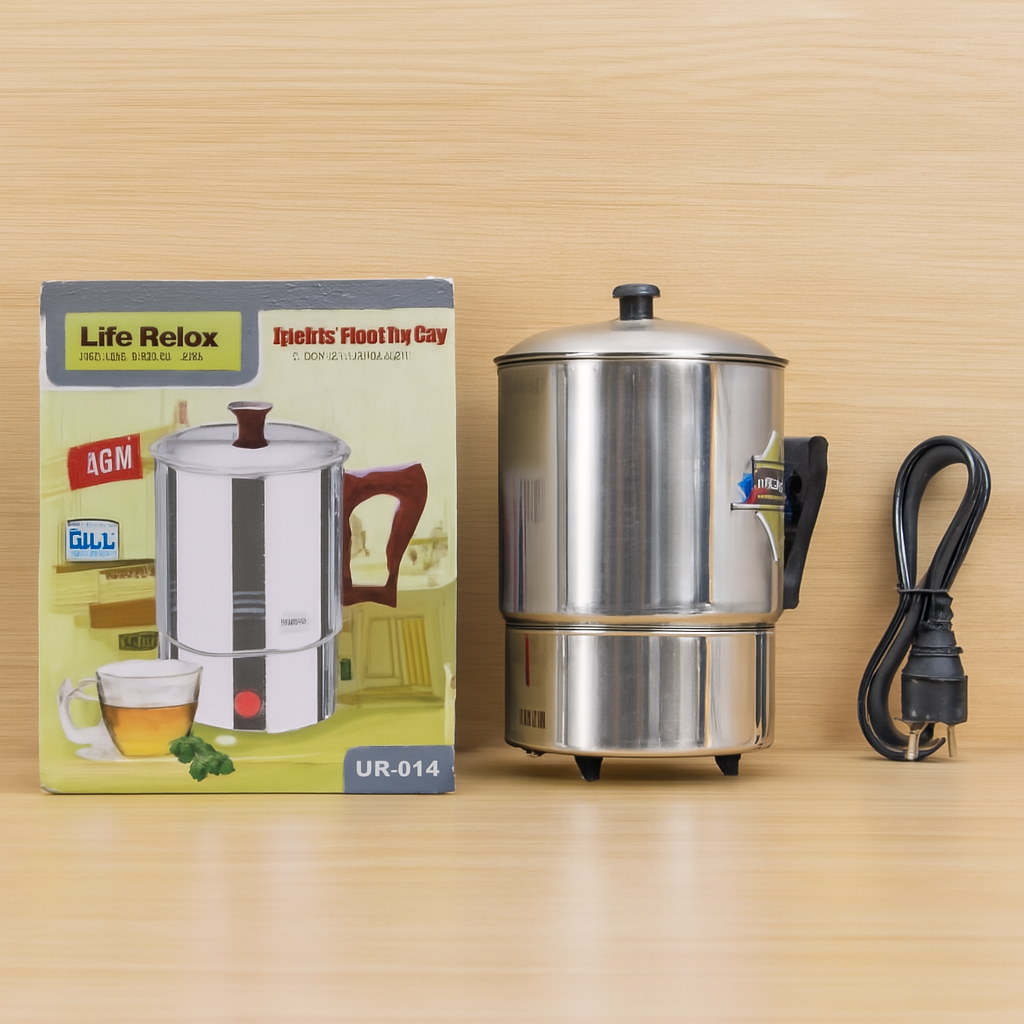 Life Relax Electric Water Kettle 1.0L – Stainless Steel Electric Heating Cup LR-014 | 350W Portable Electric Water Boiler for Tea, Coffee, Milk & Food buy online in Pakistan