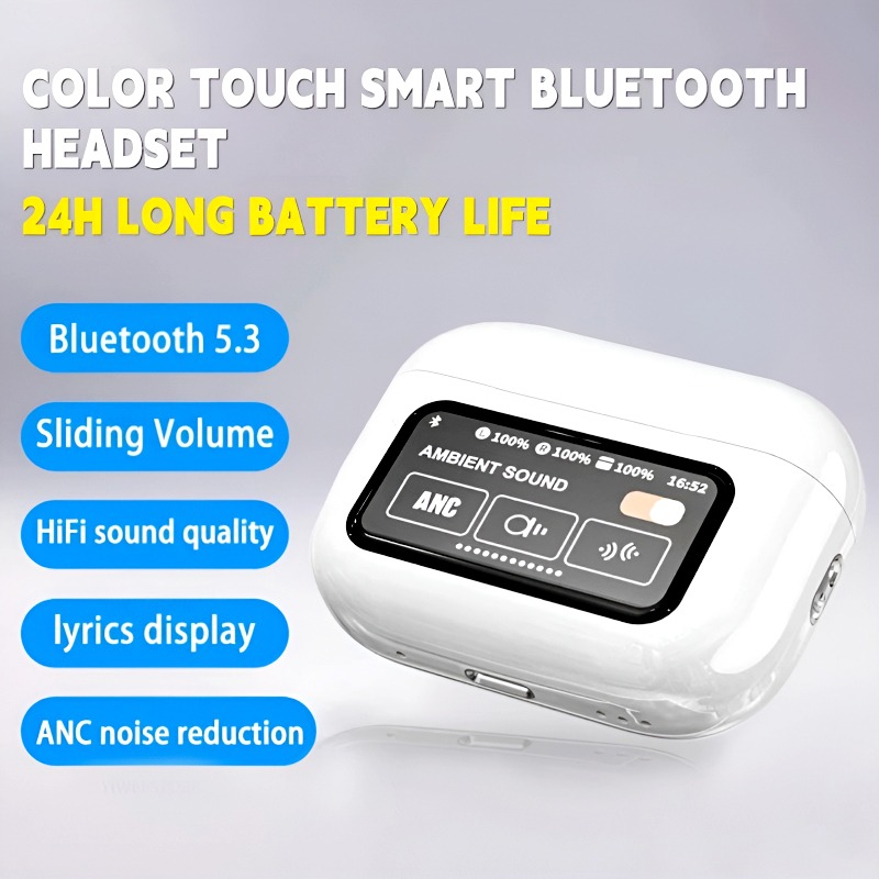 A9 Pro 2 Wireless Earbuds – Bluetooth with ANC+ENC, 4 Pcs Ear Tips, White buy online in Pakistan