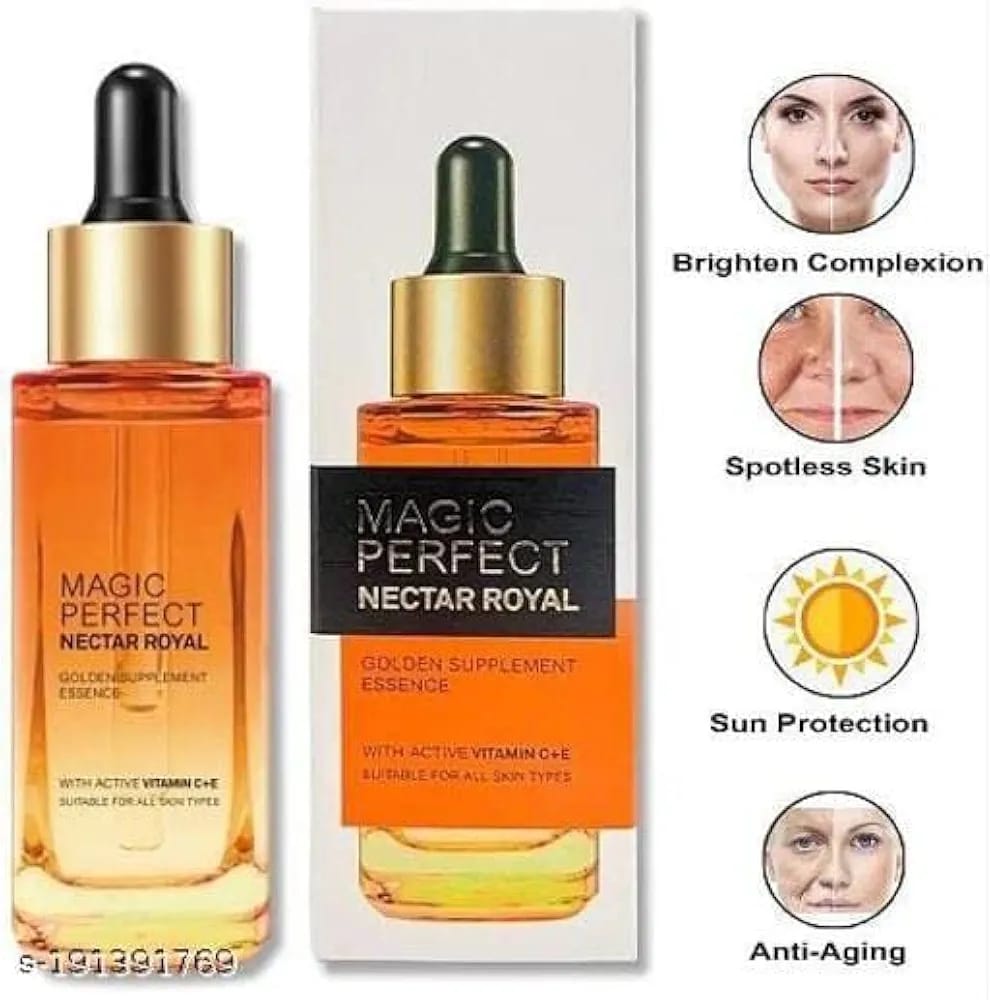 Maliao Magic Perfect Nectar Royal Vitamin C+E Serum – Restores Glow & Nourishes Dry, Dull Skin, 30ml view 2