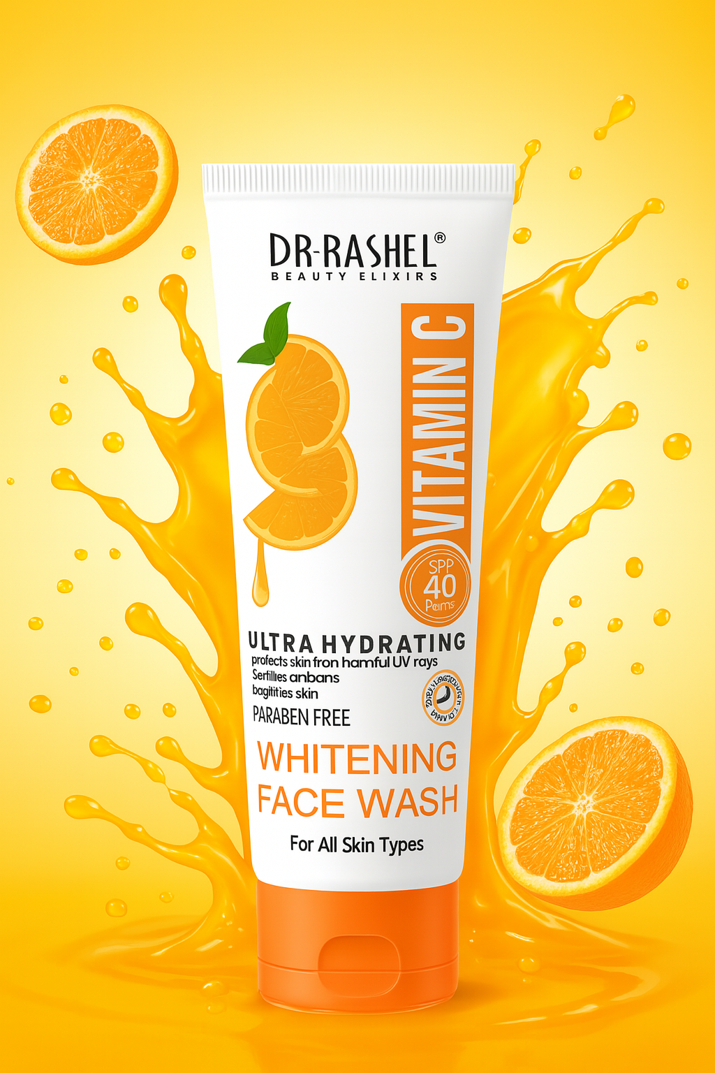 Dr Rashel Vitamin C Ultra Hydrating Whitening Face Wash – Brightening & Moisturizing Cleanser, 100ml (1 Pc) buy online in Pakistan