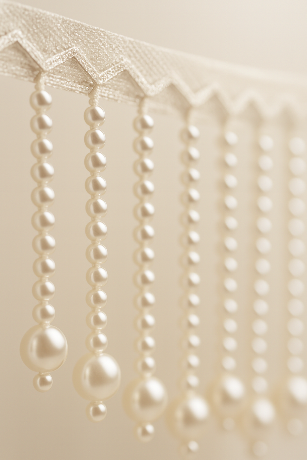 Pearl Latkan Hanging Lace Border for Dupatta & Dress Decoration – 1 Gaz (Approx. 1 Yard) buy online in Pakistan