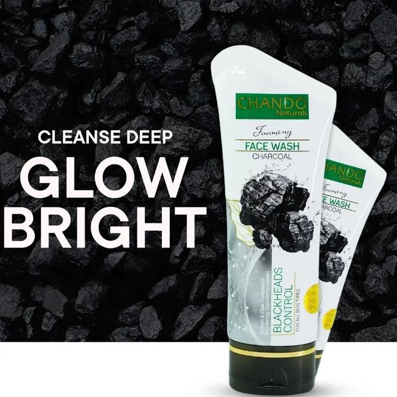 CHANDO Naturals Foaming Face Wash Charcoal – Deep Cleansing & Blackhead Control buy online in Pakistan