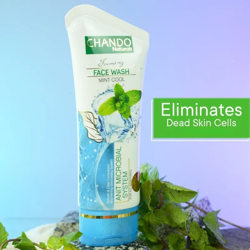 CHANDO Naturals Foaming Face Wash Mint Cool – Anti-Microbial Daily Cleanser for Oily & Acne-Prone Skin (100ml) buy online in Pakistan