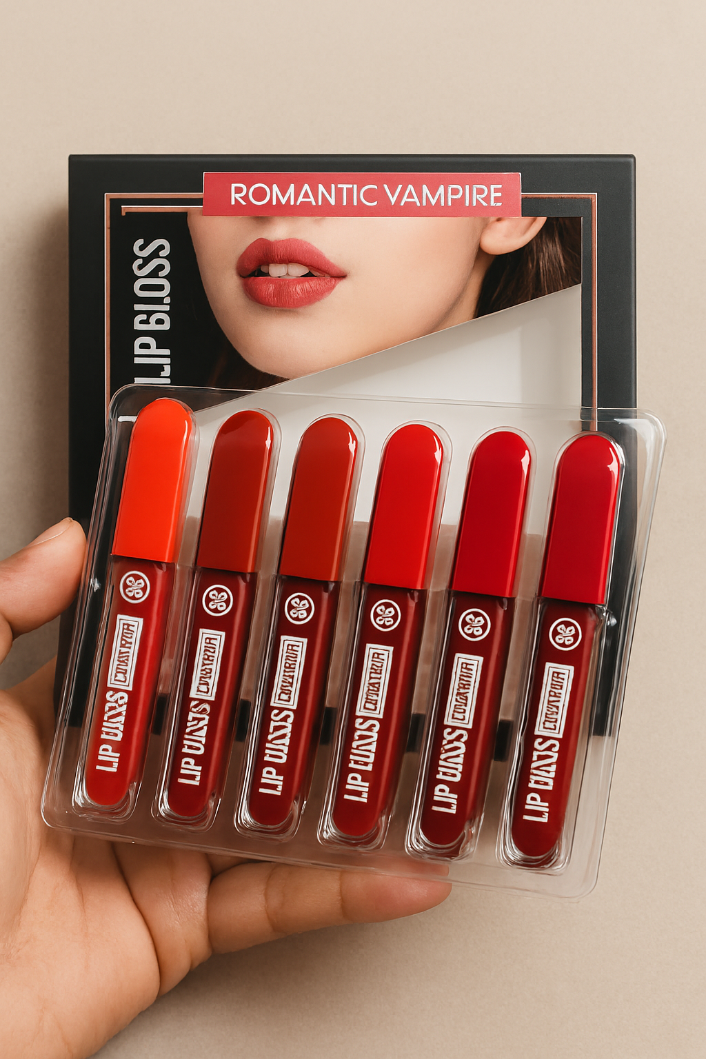 Romantic Empire Matte Lipgloss Set of 6 – High Pigment, Long-Lasting Liquid Lip Gloss | Shades of Red Collection buy online in Pakistan