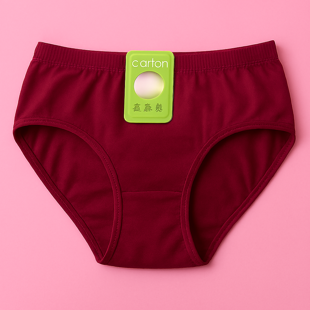 Jersey Plain Panty for Women – Soft, Lightweight & Comfortable Everyday Underwear, Breathable Jersey Fabric in Maroo...