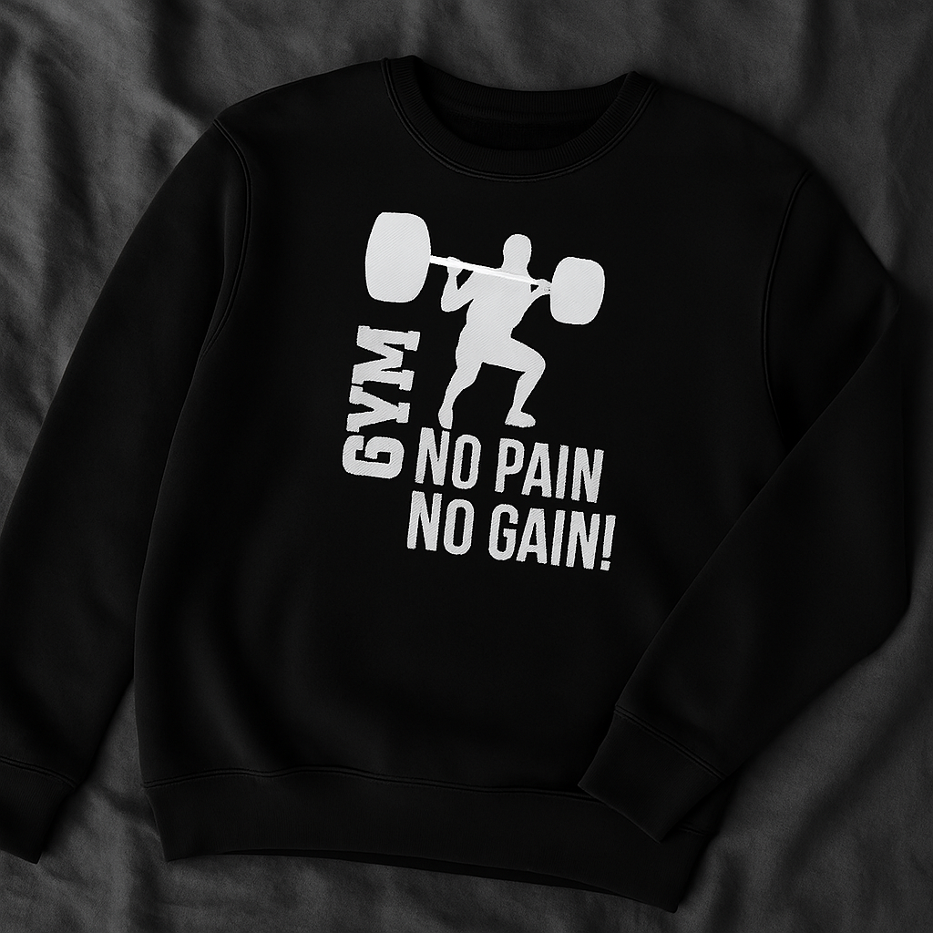 New Summer Collection Full Black Hoodie with GYM Print for Men and Boys – Comfortable, Stylish & Casual Wear