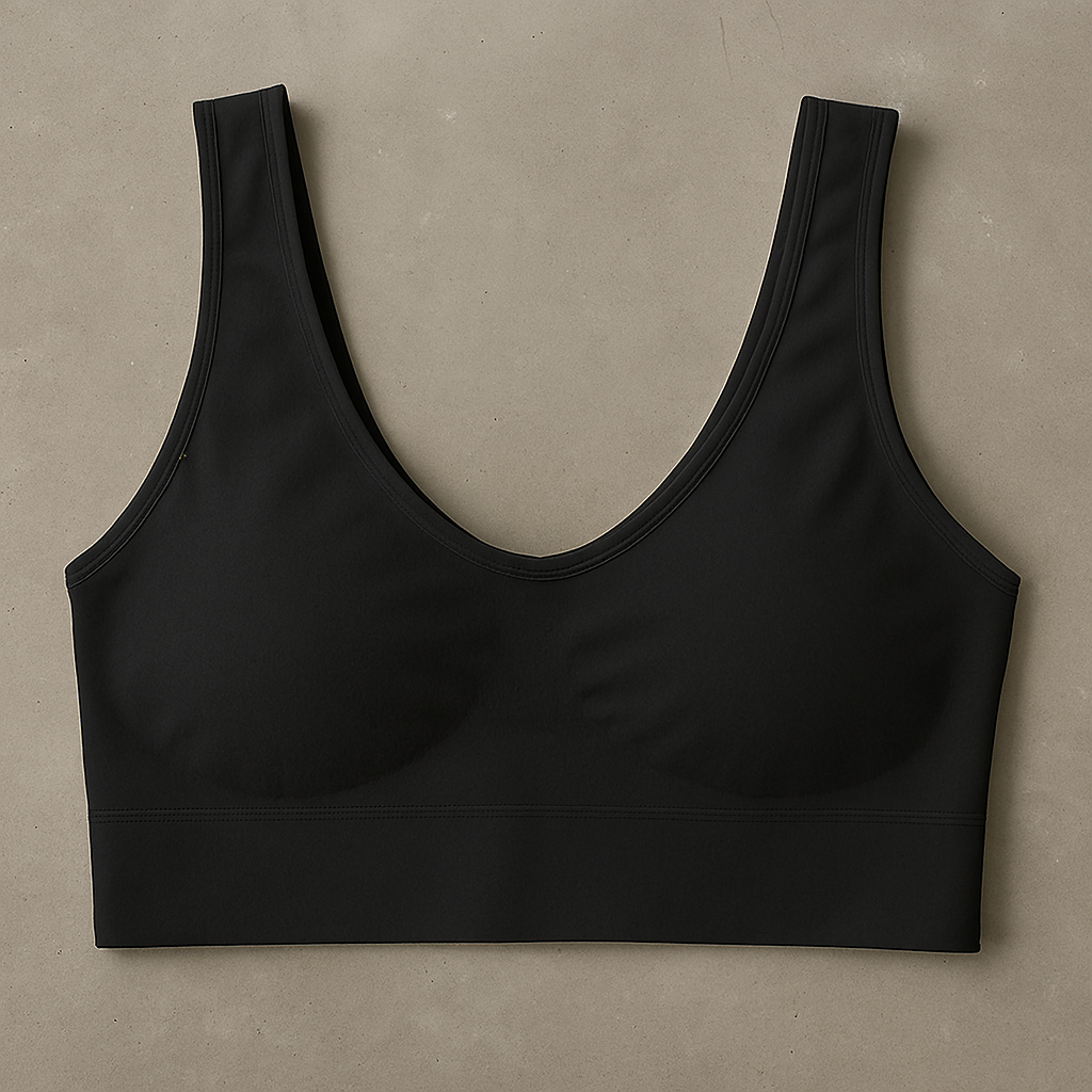 Ladies Air Bra – Soft Jersey Fabric, Plain Non-Padded Design, Comfortable & Lightweight Everyday Wear Lingerie in Bl...
