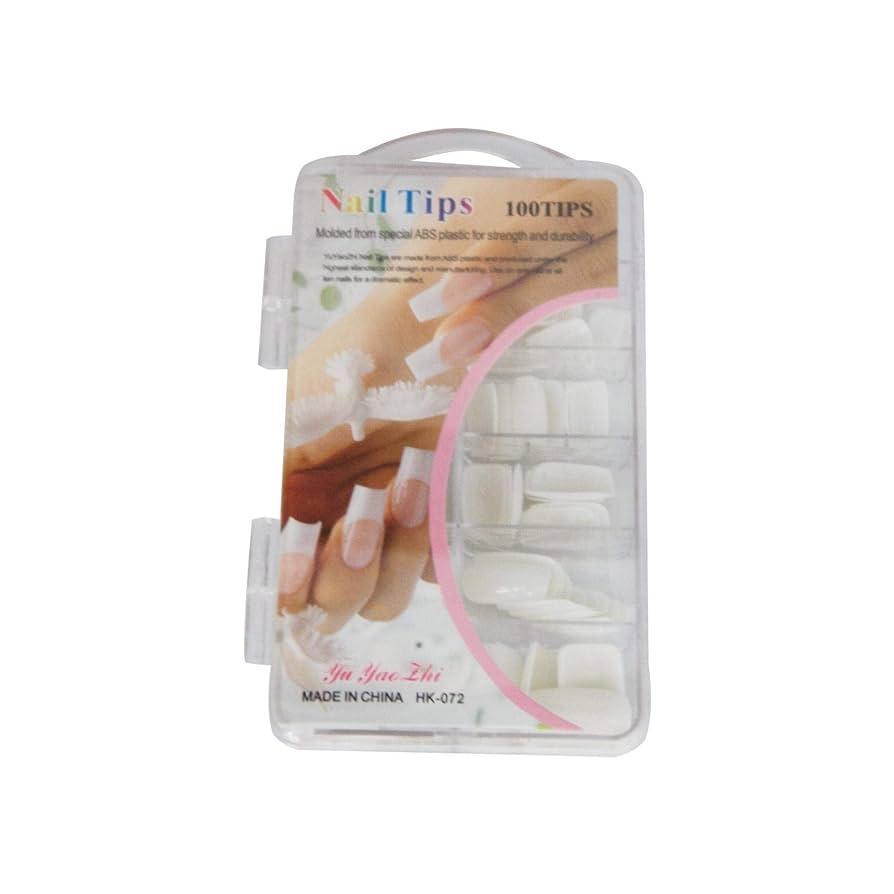 100 Pcs Fake Nails Set – White ABS Plastic Nail Tips, Durable & Easy-to-Apply, Smooth Finish for DIY Nail Art &...