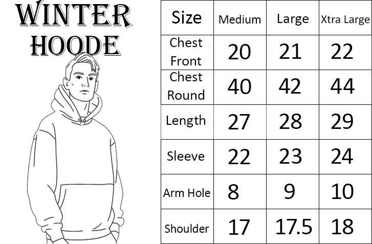New Summer Collection Full Black Hoodie with WA Print for Men and Boys – Comfortable, Fashionable & Casual Wear