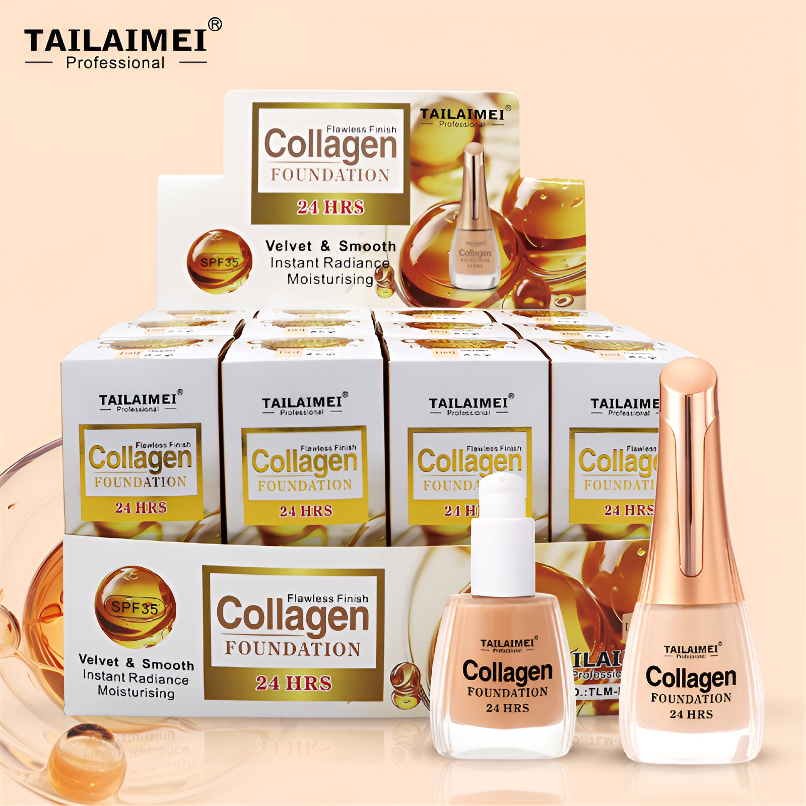 24 Hrs Flawless Finish Collagen Foundation – Long-Lasting Creamy Formula for Smooth, Radiant & Even Skin Tone, 35ml buy online in Pakistan