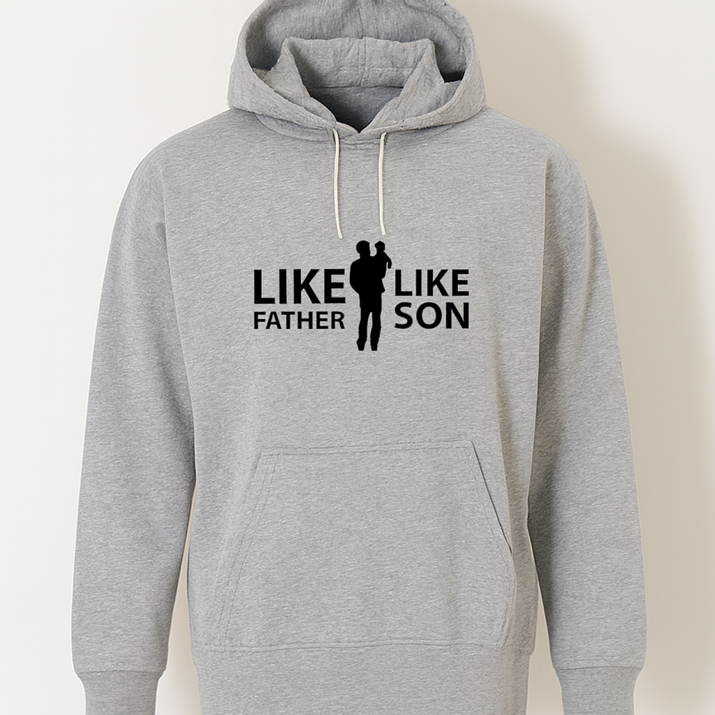 New Summer Collection Full Grey Hoodie Father And Son Printed For Men And Boys buy online in Pakistan