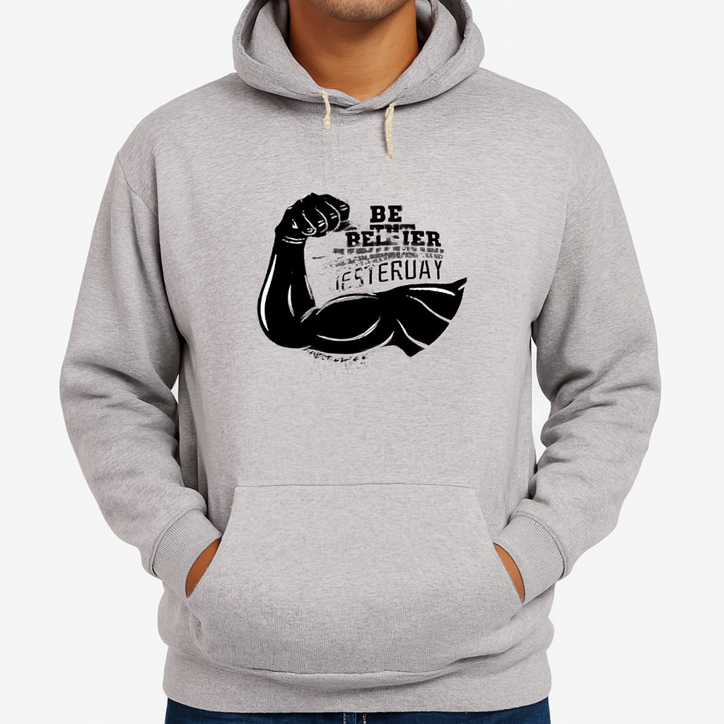 New Summer Collection Full Grey Hoodie GYM Printed For Men And Boys buy online in Pakistan