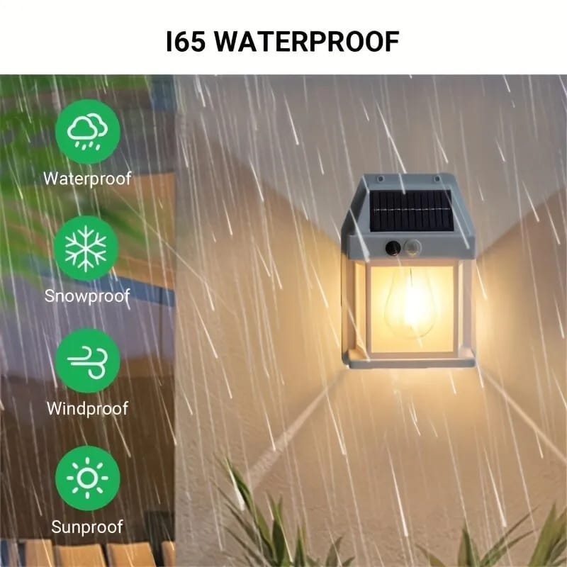 Solar Tungsten Filament Lamp Outdoor Waterproof Intelligent Induction Wall Lamp Courtyard Garden Villa Lighting view 5