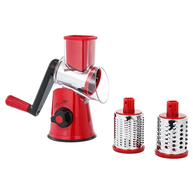 Table Top Drum Grater – Manual Vegetable Cutter, Slicer & Grater | Multi-Functional 3-in-1 Kitchen Gadget for Effortless Food Prep (Random color) view 5