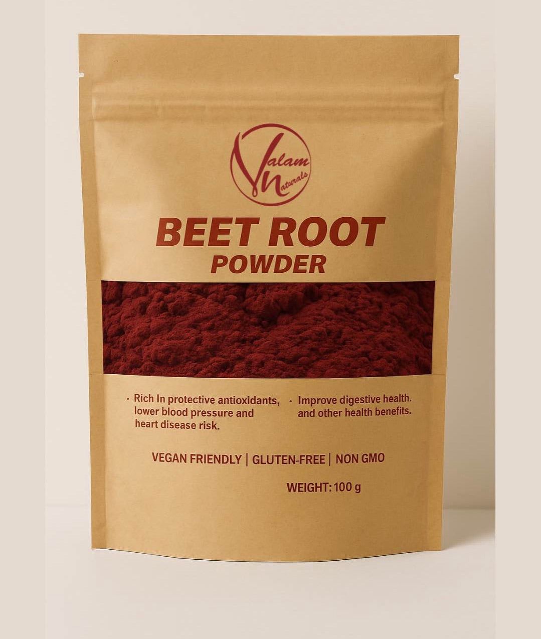 Natural Beetroot Powder 100g | For Glowing Skin, Pink Lips, Healthy Hair & Daily Nutrition | Pure And Organic Drink Mix Superfood buy online in Pakistan