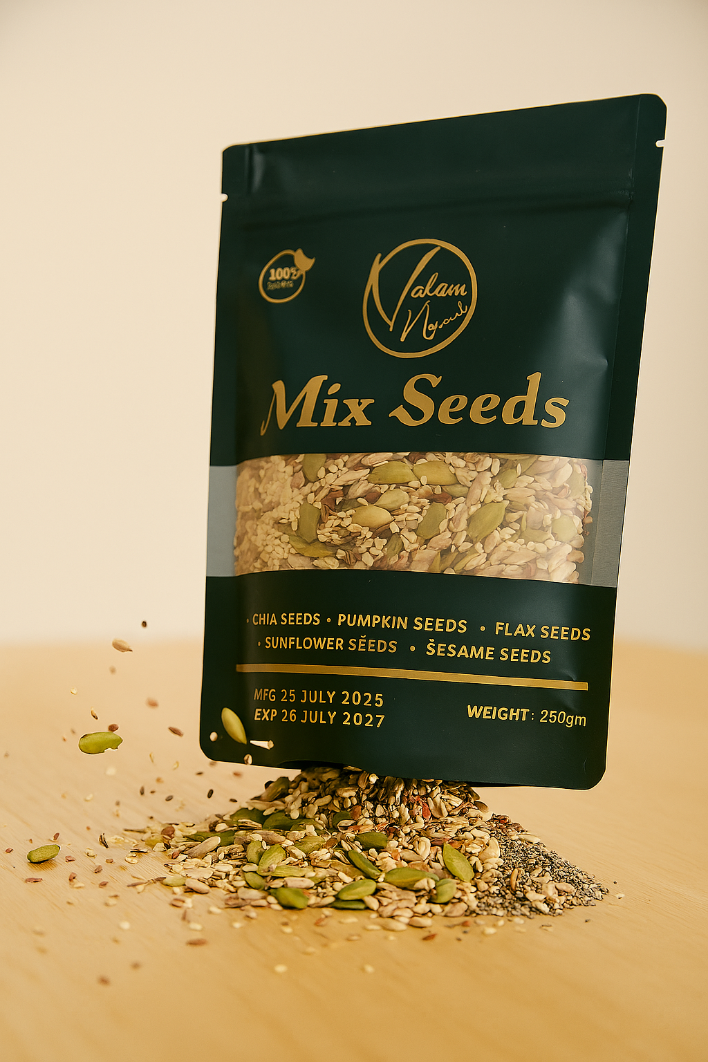 Valam Naturals Mix Seeds 250g – Healthy Blend of Pumpkin, Flax, Sunflower, Sesame & Chia Seeds buy online in Pakistan