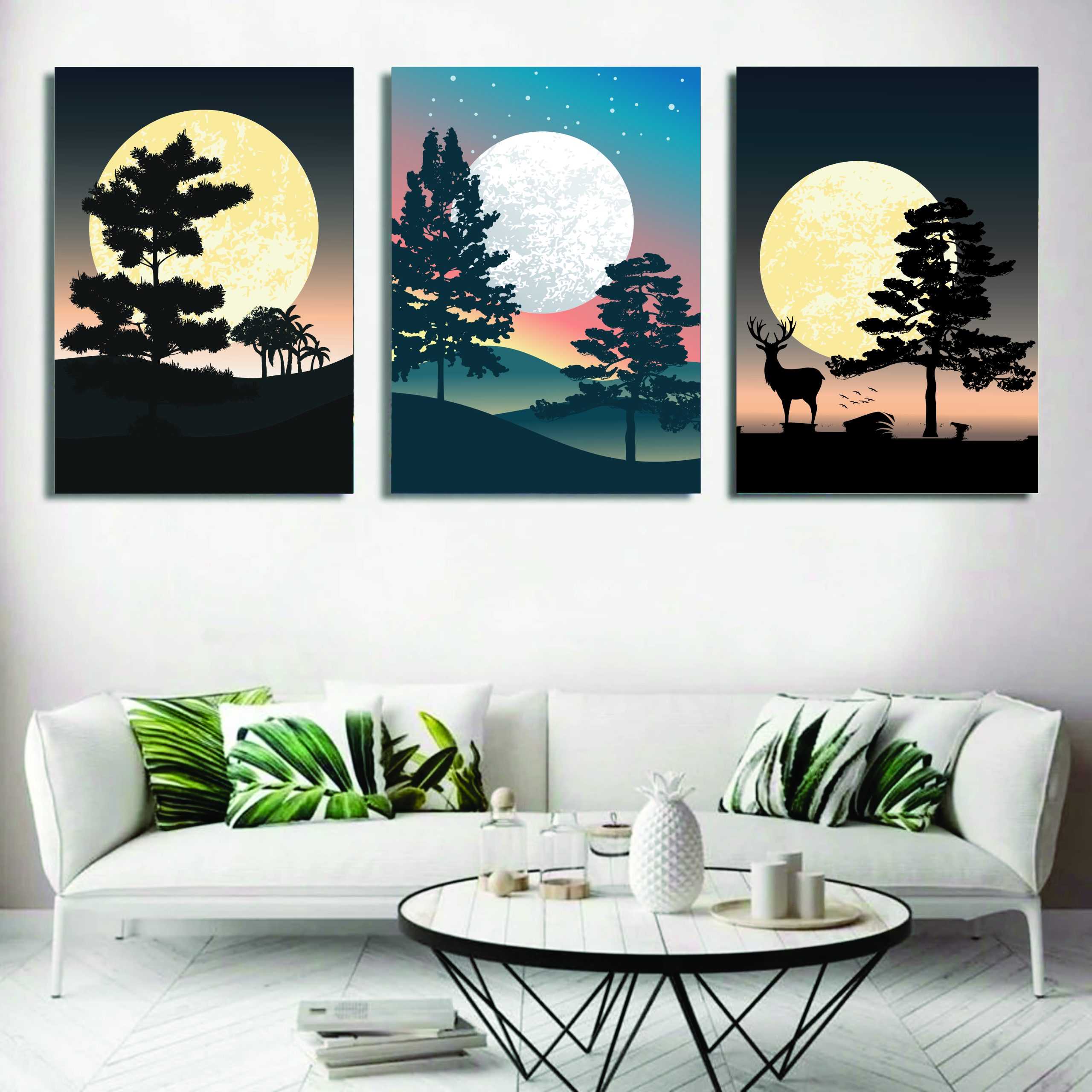 Set of 3 Wall Art Wooden Phototile Frames for Wall Decor buy online in Pakistan