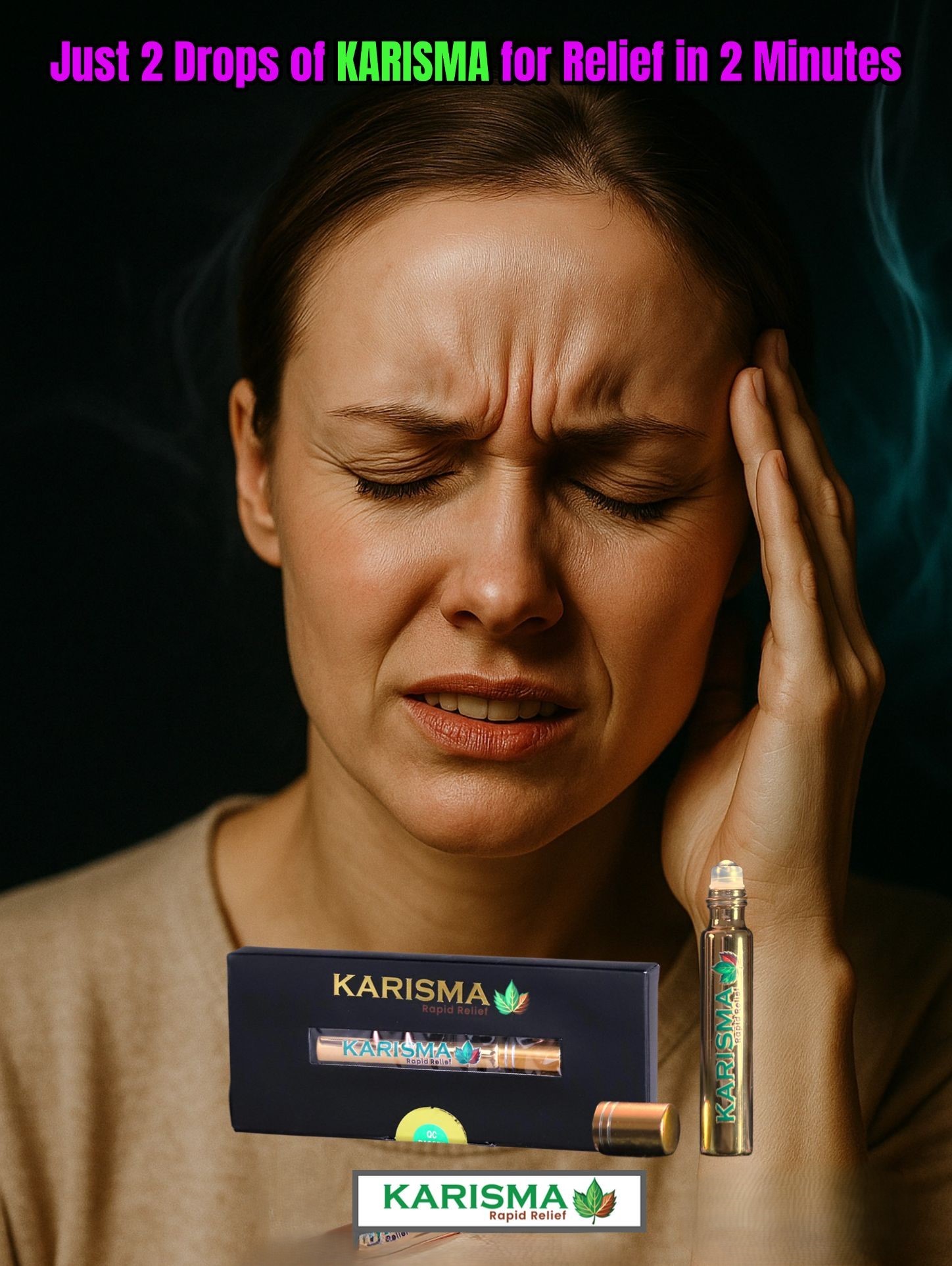 KARISMA Rapid Relief Pain Relief – Fast Acting Roll-On for Headache, Backache, Arthritis & Muscle Pain thumbnail 3