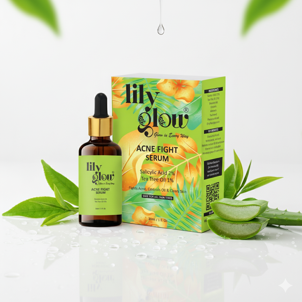 Lily Glow Acne Fight Serum – For Oily & Dry Skin, Acne Marks, Pimples & Face Whitening (30ml) buy online in Pakistan