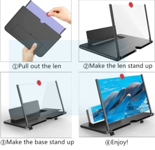 F3 Mobile Screen Magnifier | Enlarged Mobile Screen Amplifier Large Screen Eyes Protection (Random Color) thumbnail 3