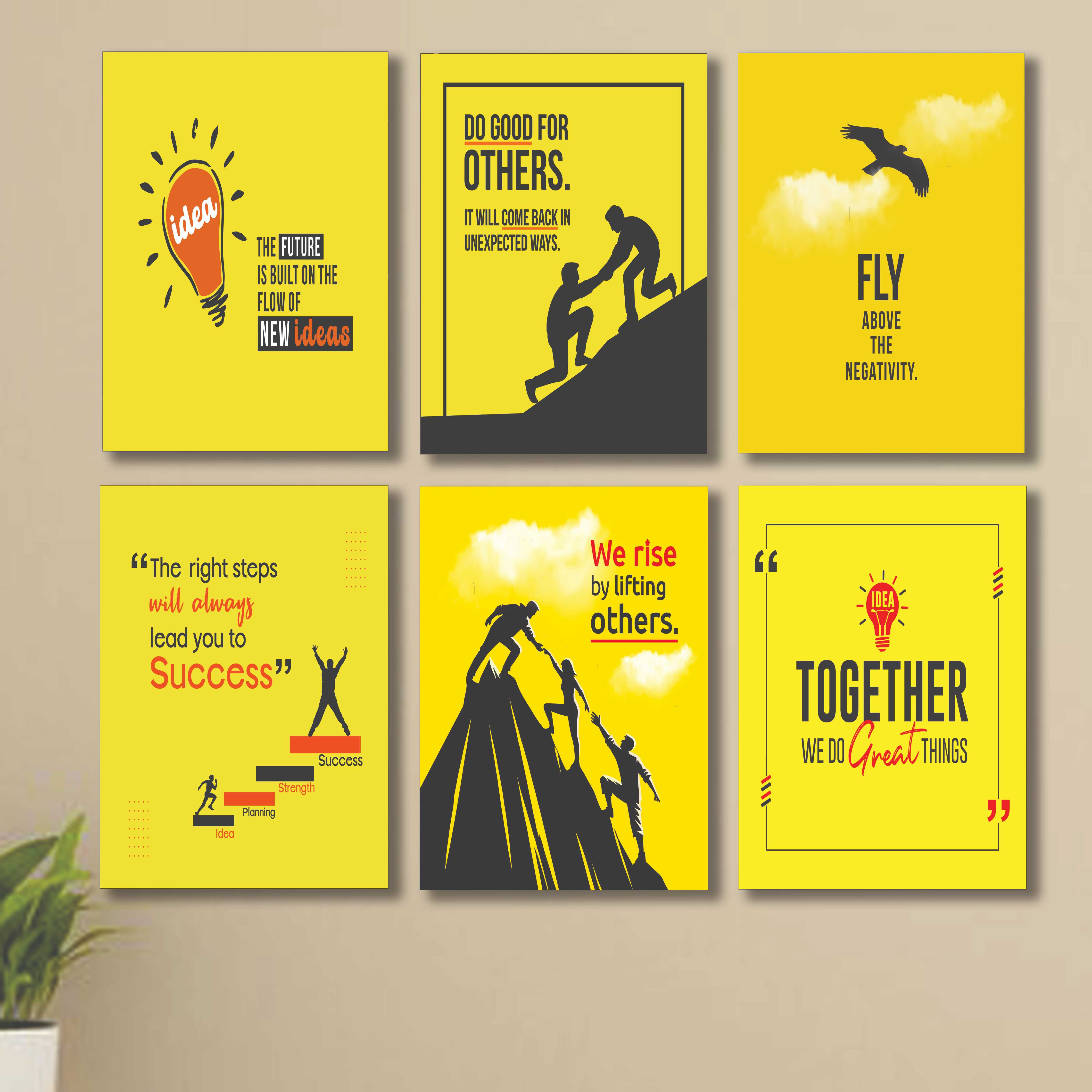 Set of 6 Wall Art Wooden Phototile Frames for Wall Decor buy online in Pakistan