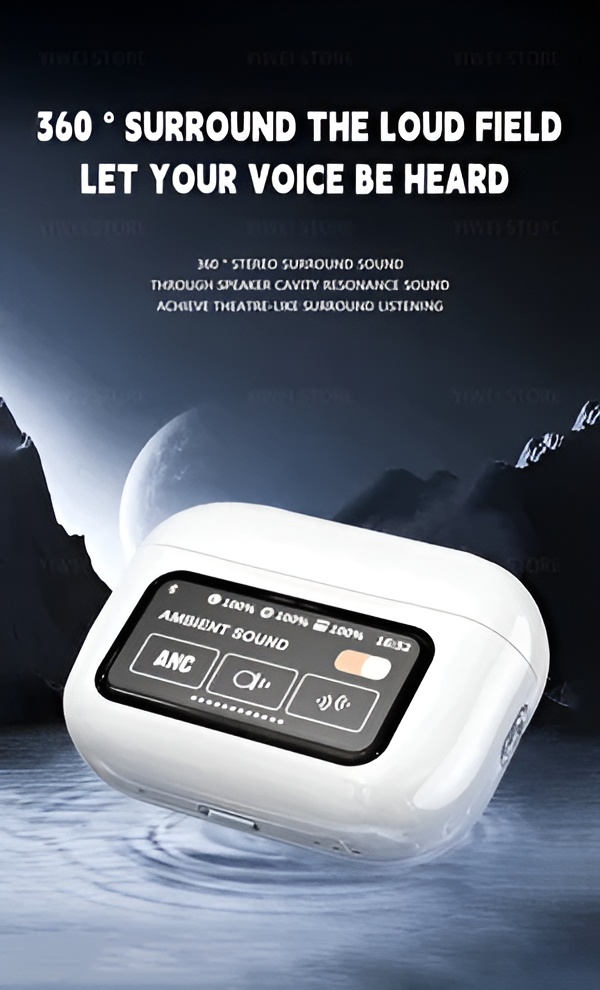 A9 Pro AirPods Pro – Wireless LCD Screen Earbuds | Touch Control, Hi-Fi Stereo Sound, Bluetooth 5.3 Earphones with Charging Case thumbnail 2