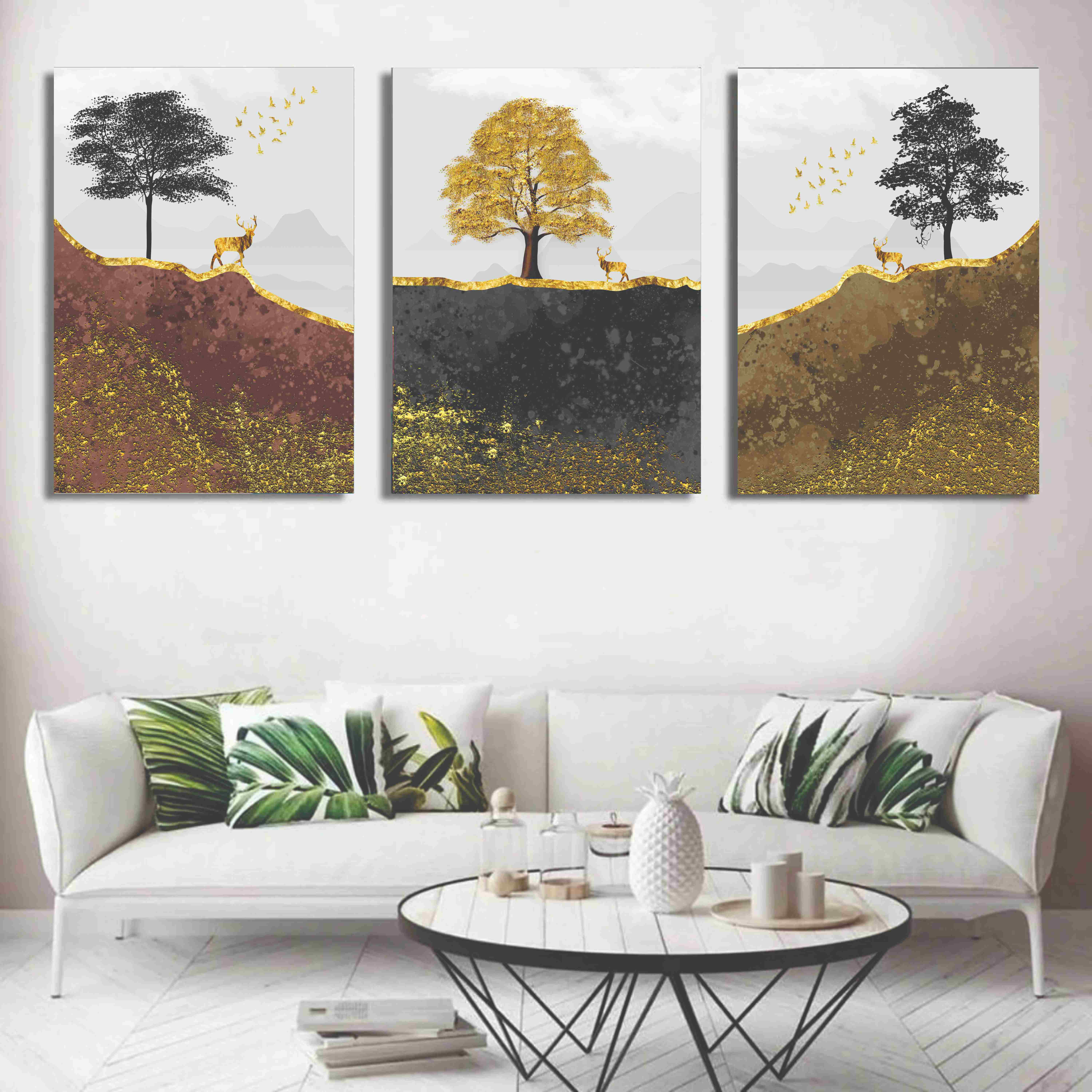 Set of 3 Wall Art Wooden Phototile Frames for Wall Decor buy online in Pakistan