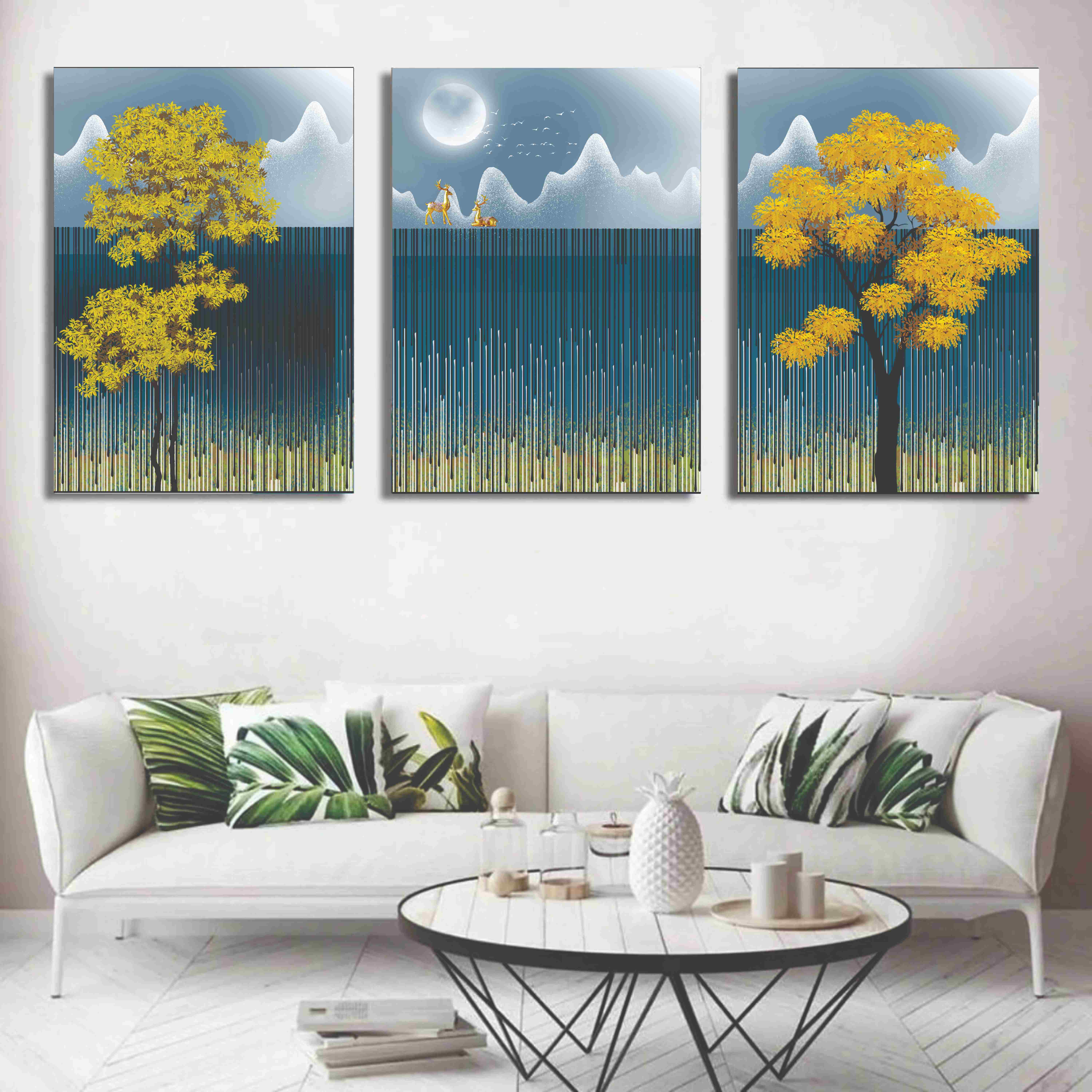 Set of 3 Wall Art Wooden Phototile Frames for Wall Decor buy online in Pakistan