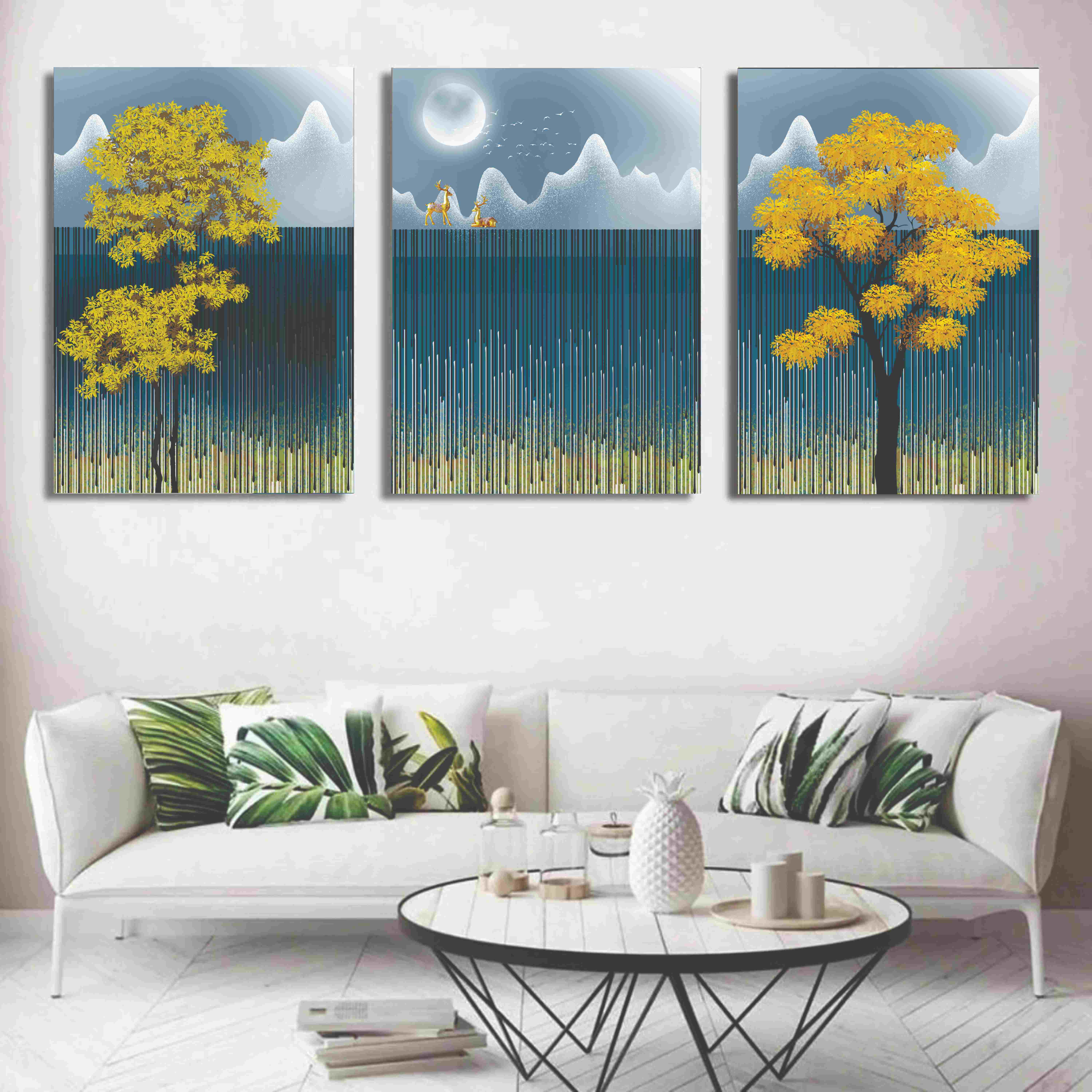 Set of 3 Wall Art Wooden Phototile Frames for Wall Decor buy online in Pakistan
