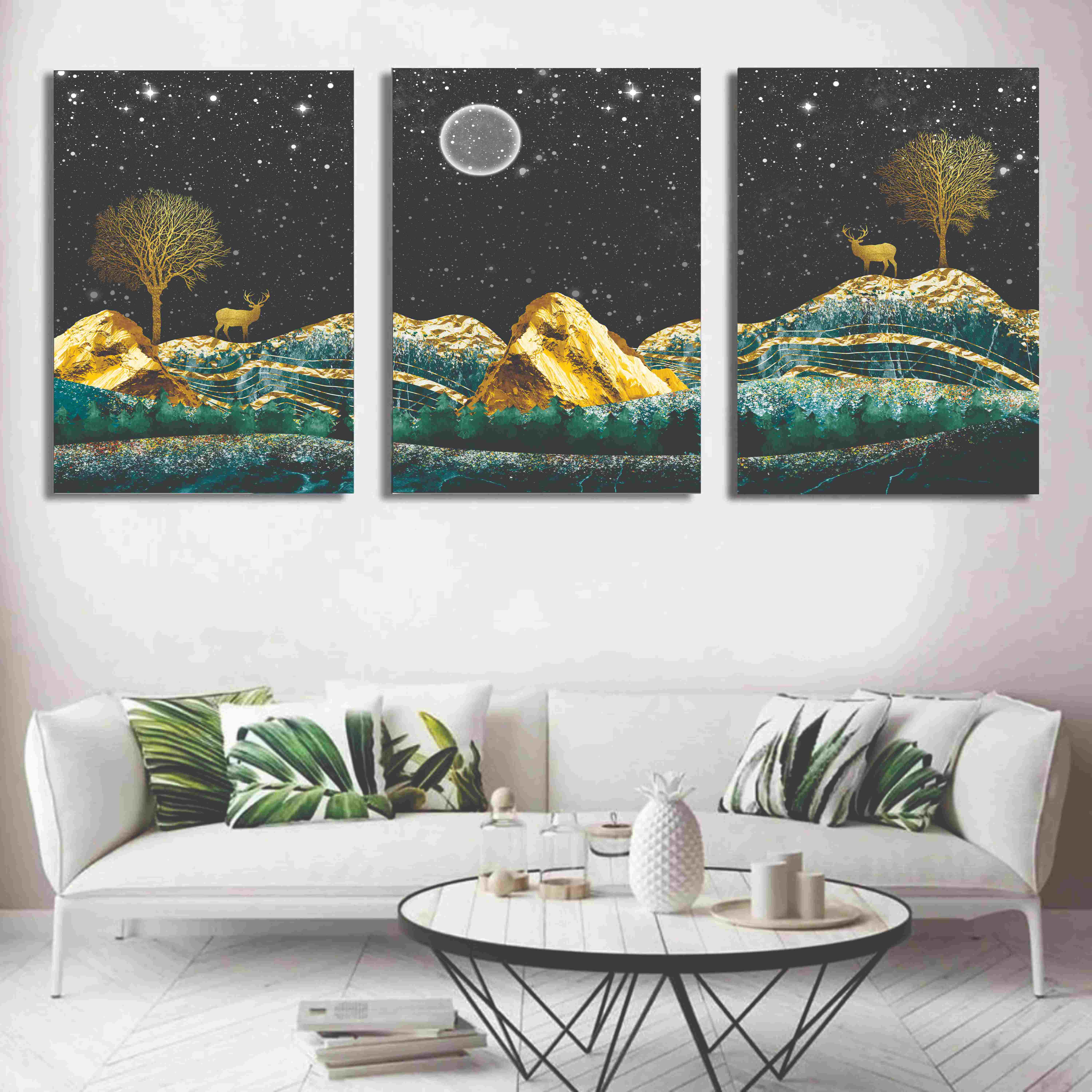 Set of 3 Wall Art Wooden Phototile Frames for Wall Decor buy online in Pakistan