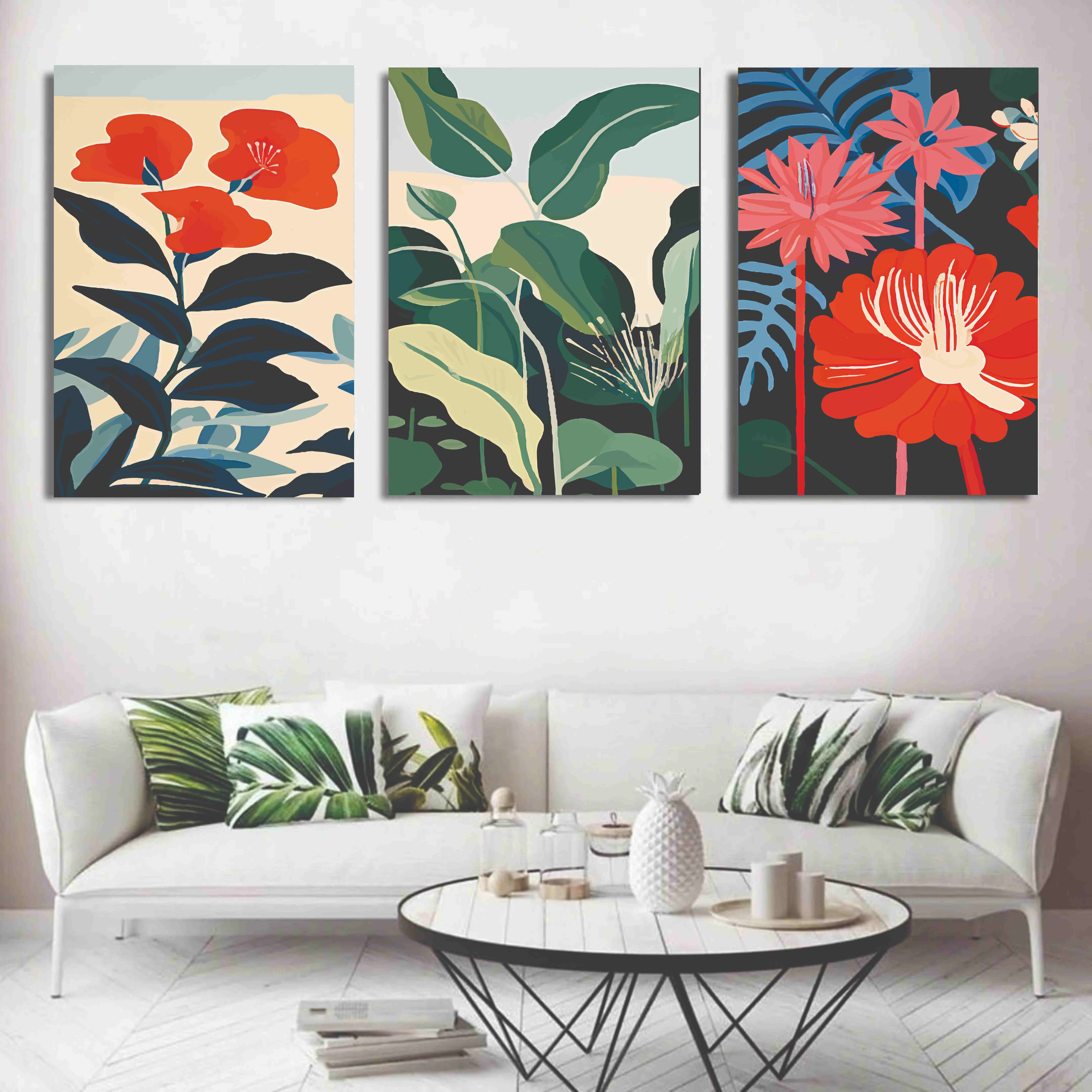 Set of 3 Wall Art Wooden Phototile Frames for Wall Decor buy online in Pakistan