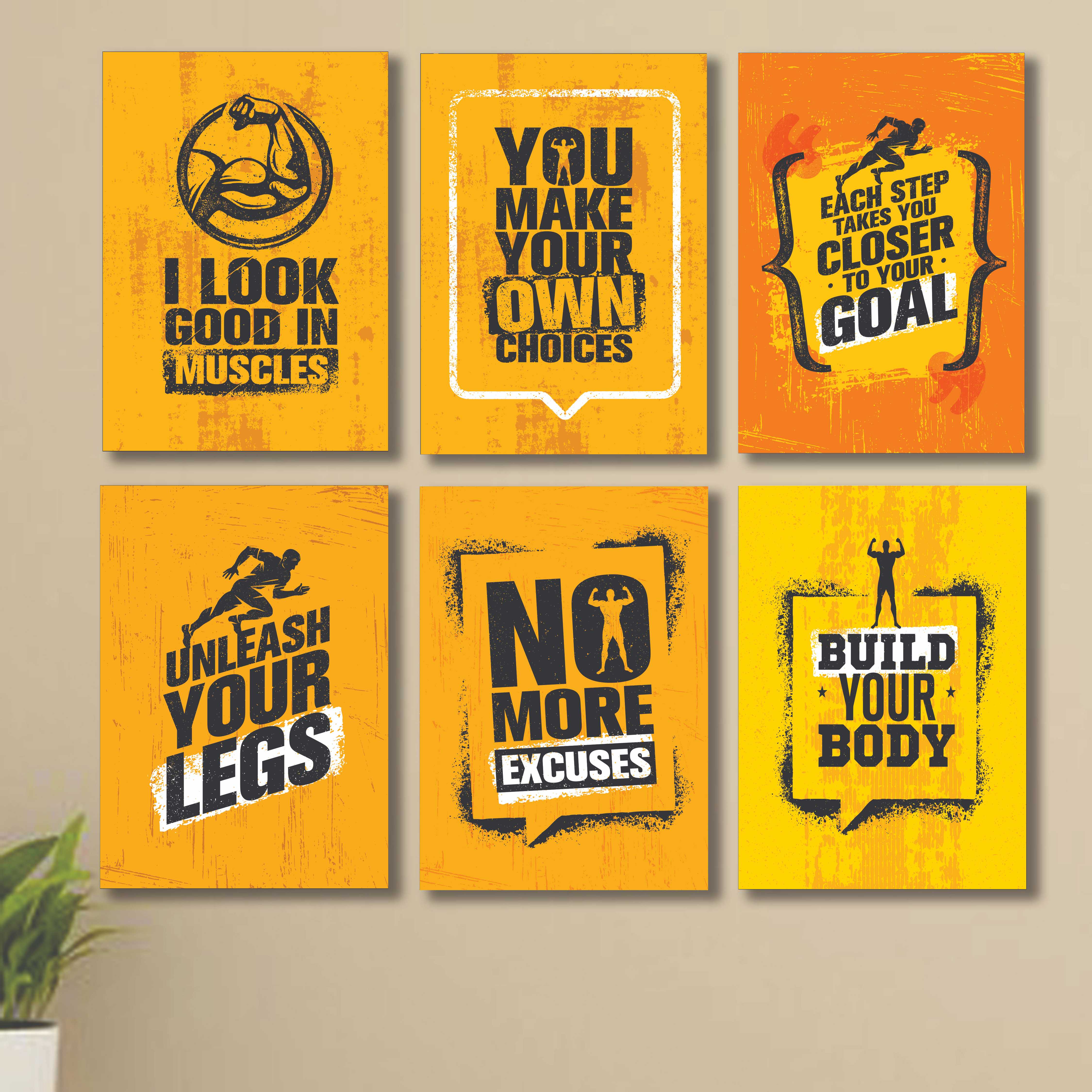 Set of 6 Wall Art Wooden Phototile Frames for Wall Decor buy online in Pakistan