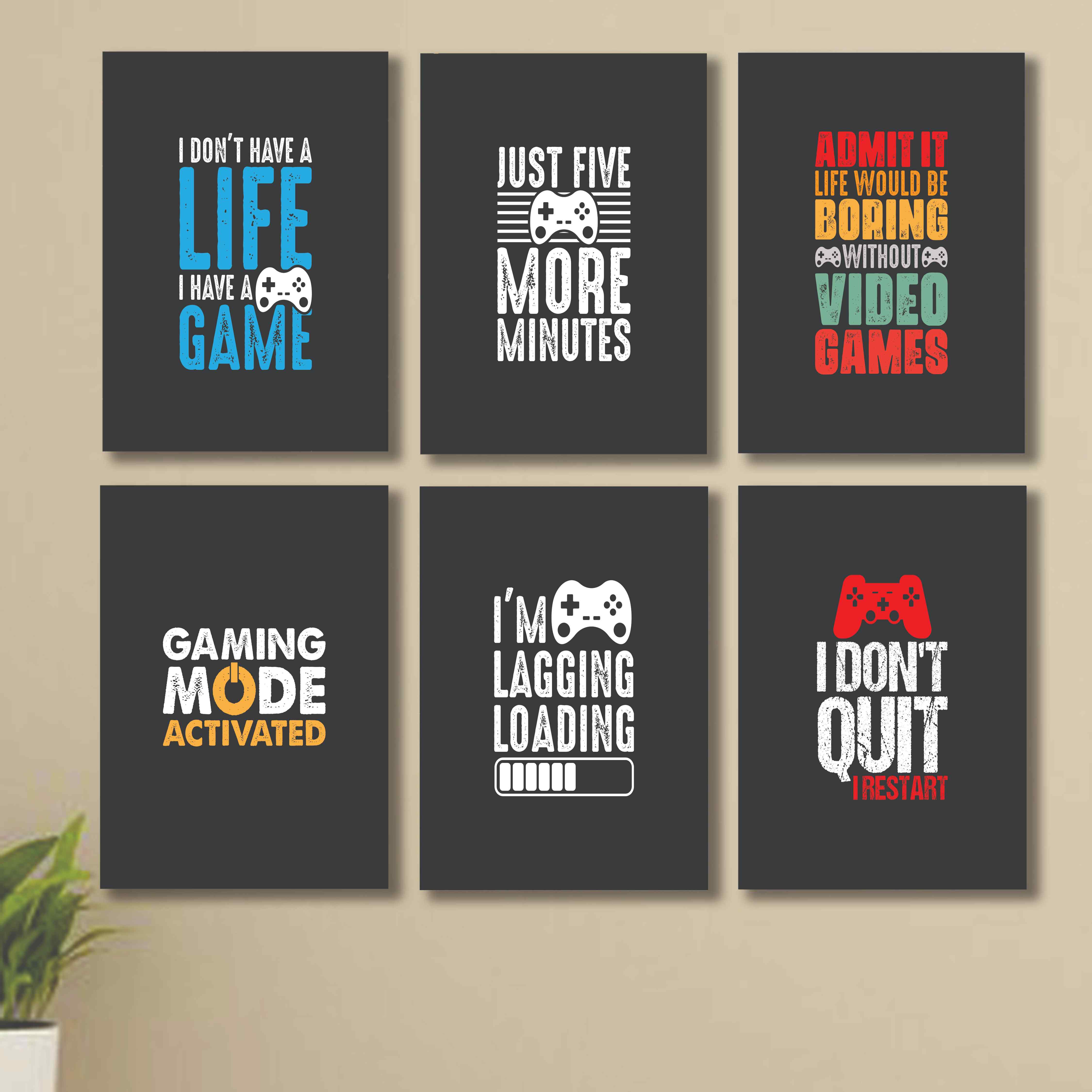Set of 6 Wall Art Wooden Phototile Frames for Wall Decor buy online in Pakistan