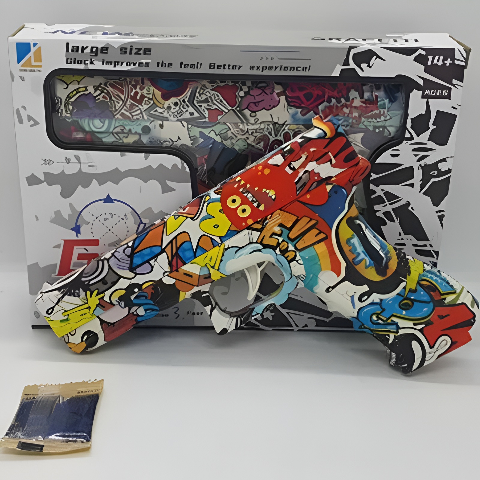 Gel Blaster High Speed Manual Gun Orange – Large Size Graffiti Glock Soft Bullet Gun Toy With Safe Foam Bullets, Realistic Design, And Exciting Action Play For Kids And Teens view 3