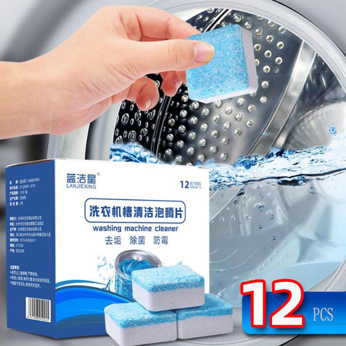 Pack Of 1 Washing Machine Cleaner Tablets – 12 Tablet | Deep Cleaning & Deodorizing For Front Load, Top Load & HE Washers thumbnail 2