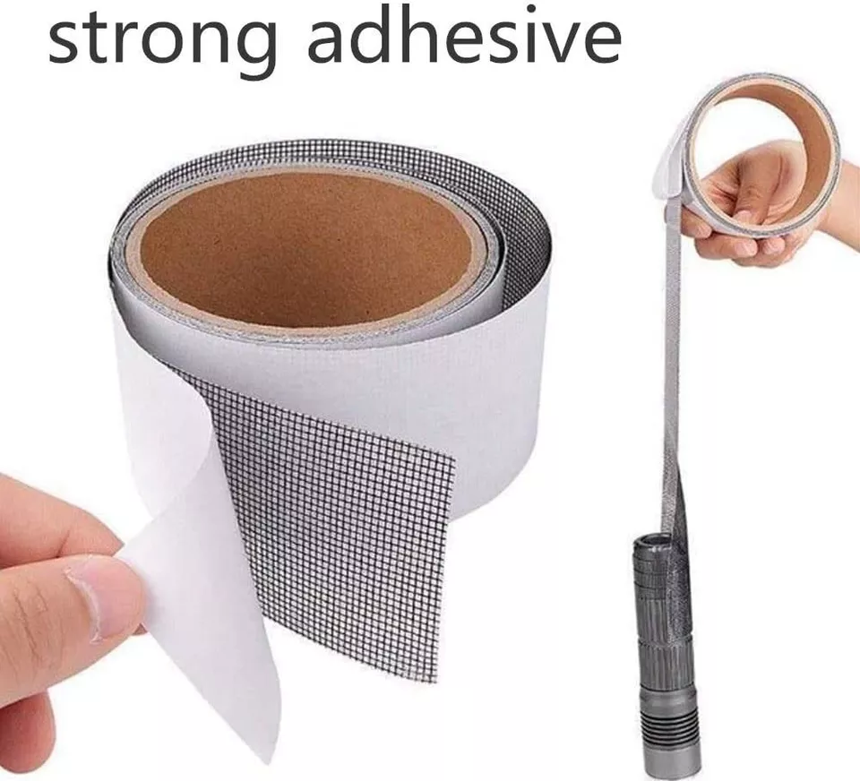 Mesh Roll Tape Window Screen Repair Patch – Strong Self-Adhesive Fiberglass Mesh, Easy DIY Screen Repair Tape For Windows & Doors thumbnail 3