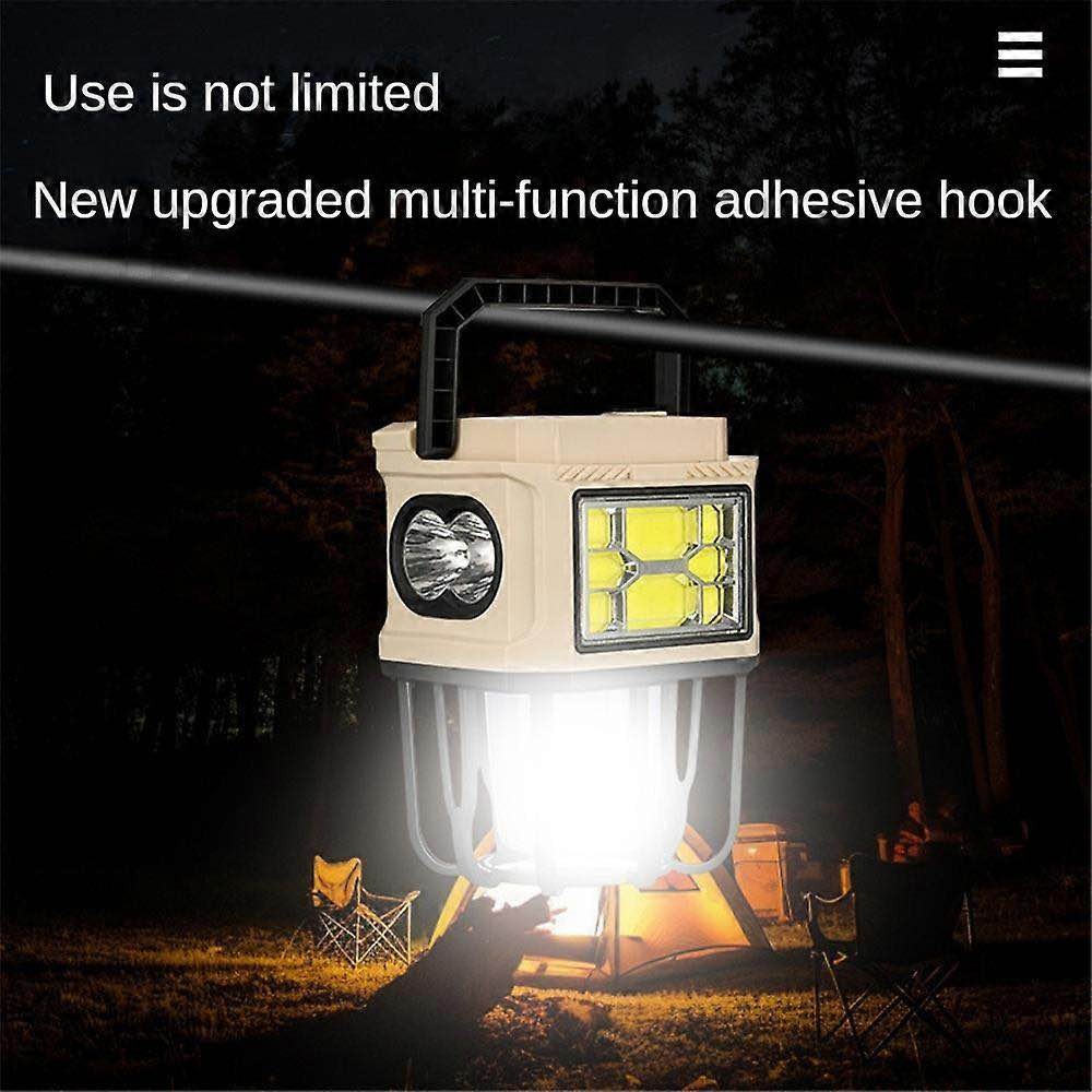 Solar Powered Hanging Camping Light – Dual Charging LED Lantern with USB Port & Hook Design view 2