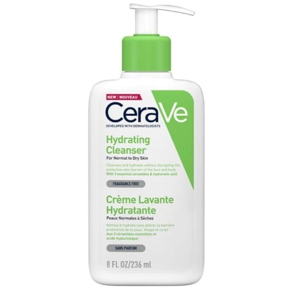 Cerave Hydrating Facial Cleanser 237ml – Gentle Moisturizing Face Wash With Hyaluronic Acid And Ceramides For Normal To Dry Skin view 2
