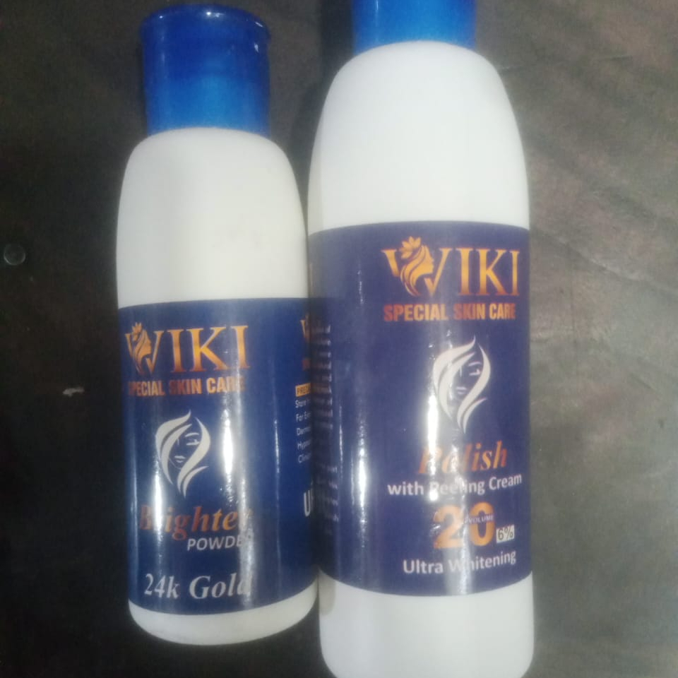 WIKI Special Skin Care Polish With Peeling Cream 200ml & 24K Gold Brighter Powder 100ml – Ultra Whitening Formula view 5