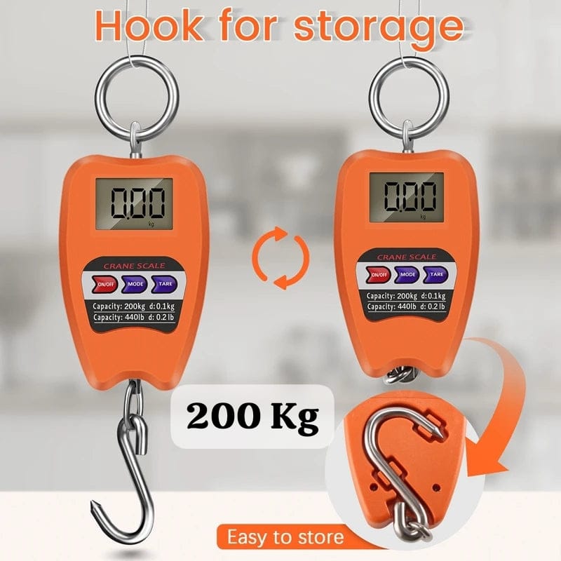 Heavy-Duty Mini Crane Scale with LCD Display – Portable Digital Hanging Weight Scale for Industrial Lifting ( random colour ) view 4