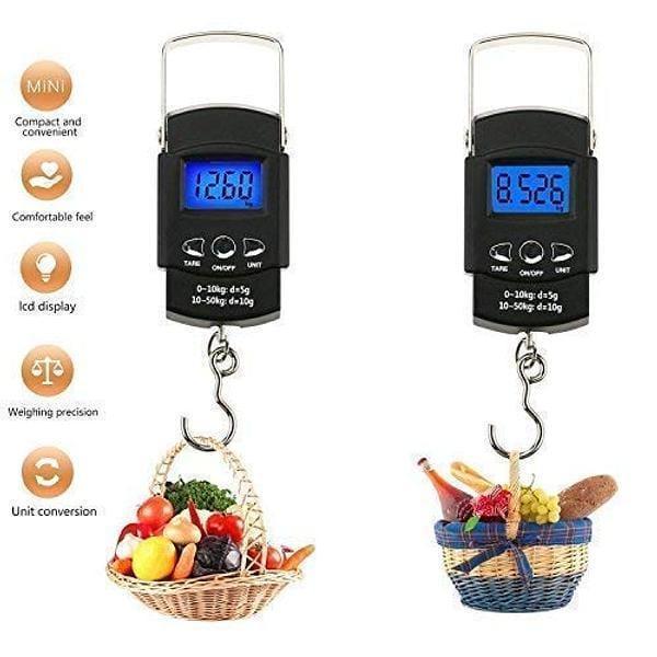 50kg Portable Digital Hanging Scale with Hook – Electronic Luggage, Fishing, Kitchen & Travel Weight Machine view 5