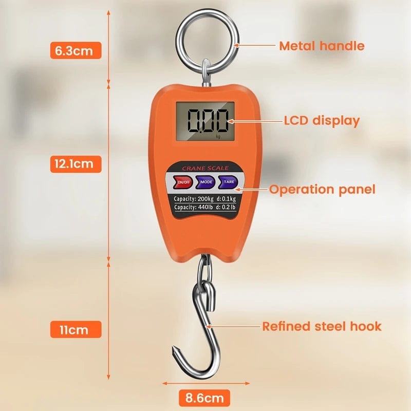 Heavy-Duty Mini Crane Scale with LCD Display – Portable Digital Hanging Weight Scale for Industrial Lifting ( random colour ) view 5